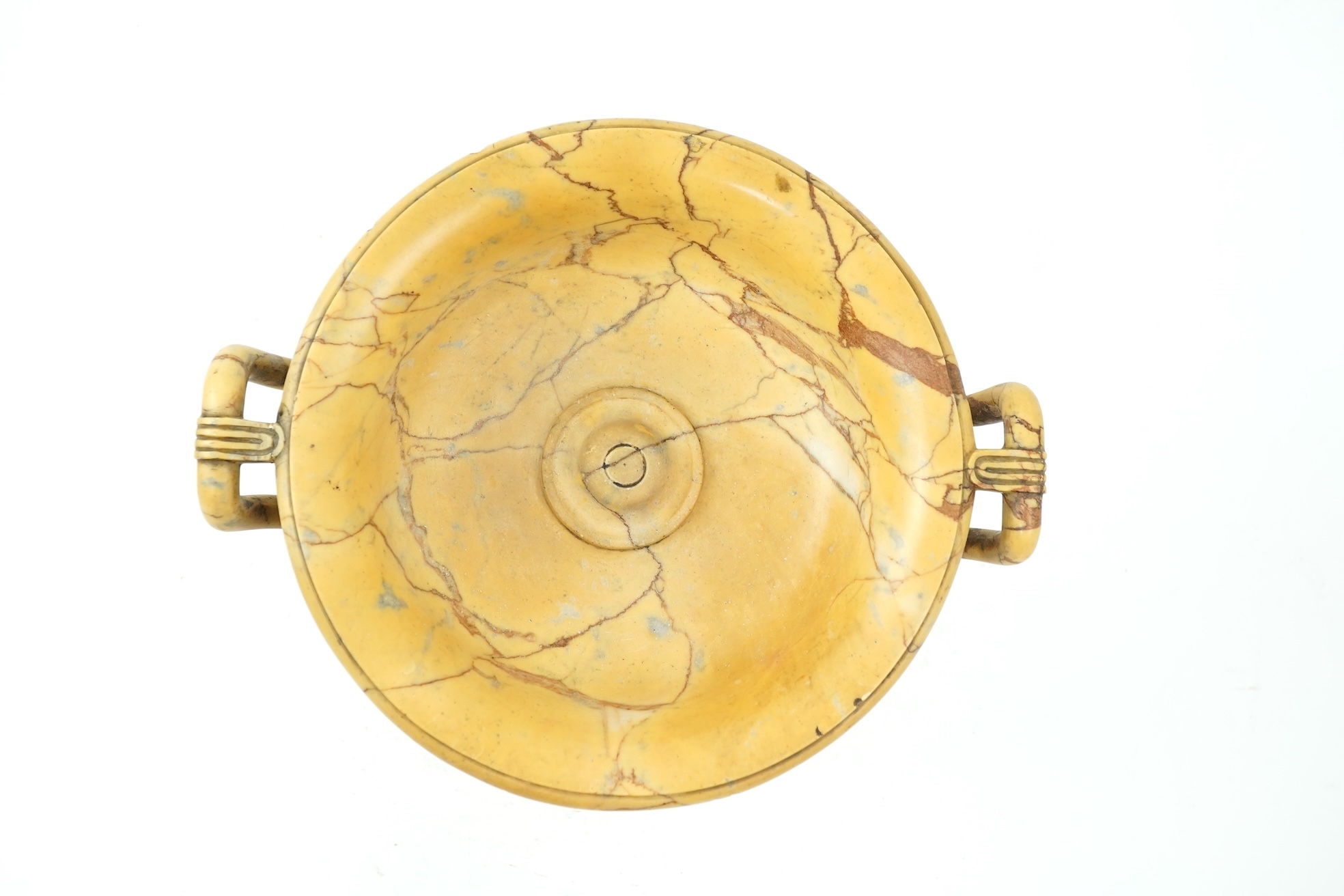 An Italian Grand Tour sculpted sienna marble tazza, c.1830